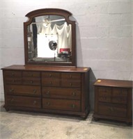 Broyhill Dresser, Nightstand, & Mirror Z...