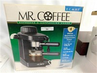 NEW IN BOX MR. COFFEE ESPRESSO & CAPPUCCINO MAKER