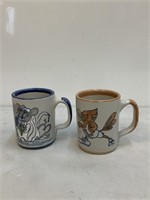 (2) Stoneware Mugs