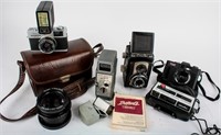 Lot Vintage Cameras & Accessories Zeiss & More