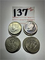 8 - 1966 Kennedy Half Dollar Coins