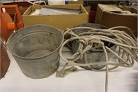 Rope & Galvanized Buckets