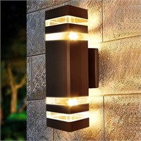 2Pk LED Outdoor Wall Lamps