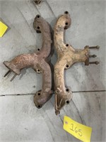 Pair Chevy Ram Horn Exhaust Manifolds