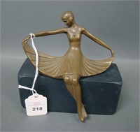 Art Deco Figural Bronze Single Bronze Bookend