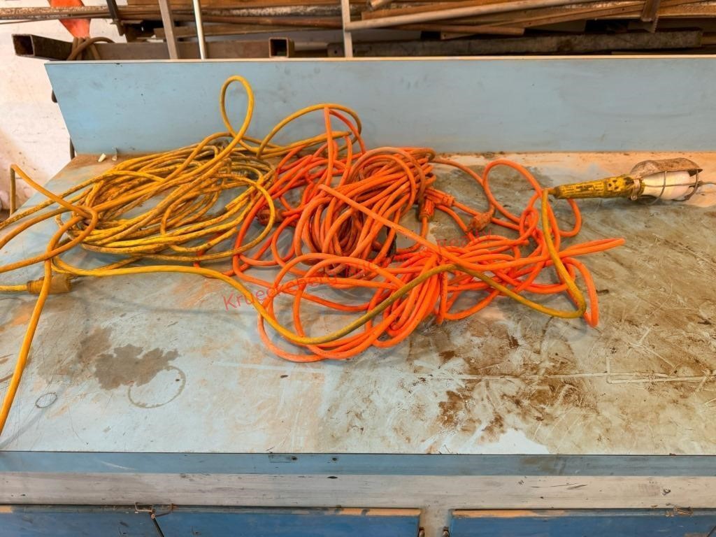 Work light & Assorted Electrical Cords