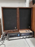 GE 8 Track Player & Radio w/2 Speakers