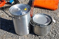 3pc LARGE STAINLESS COOK POTS
