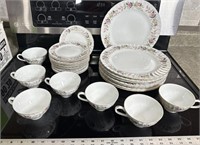 32pc antique rose China mint condition