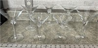 (7) martini glasses