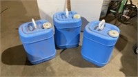 3 large blue jugs