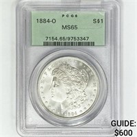 1884-O Morgan Silver Dollar PCGS MS65