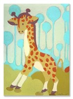 Gigi Giraffe Canvas Wall Art, 10 by 14-Inch