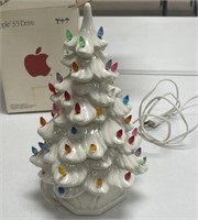 12" Lighted Ceramic Christmas Tree