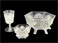 3 Pc EAPG Gillinder & Sons Classic Pattern Glass