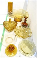 Group of Misc Amber Glassware