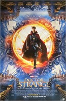 Dr. Strange cast signed movie poster