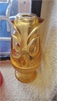 Gold 2 Pc Glass Owl Fairy Light