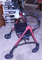 Drive 4 wheeled walker rollator w/ seat & brakes,