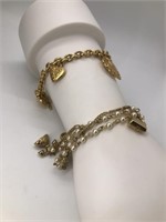 2 unmarked charm bracelets
