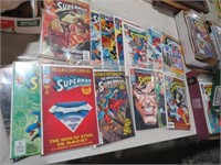 BOX FULL OF DC SUPERMAN COMIC BOOKS