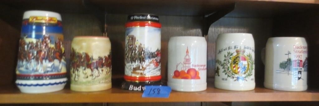 6 beer steins