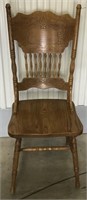 OAK CARVED DINING CHAIR