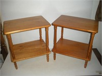 (2) Maple Side Tables  18x13x20 inches