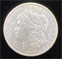 (Q) 1887 U.S. Morgan Silver Dollar