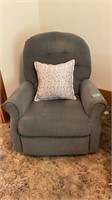 Blue/grey recliner