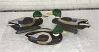 Three Mallard Duck Decoys