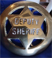 Brass Deputy Sheriff's Badge
