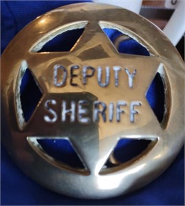 Brass Deputy Sheriff's Badge