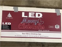 Enchanted Forest LED Merry Christmas sign