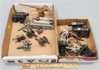 Artillery & Cannon Toy & Desk Model Lot