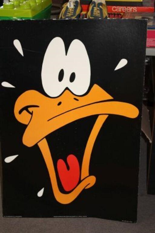 DAFFY DUCK POSTER MOUNTED ON CARDBOARD