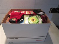 BOX FILLED WITH VARIOUS ITEMS