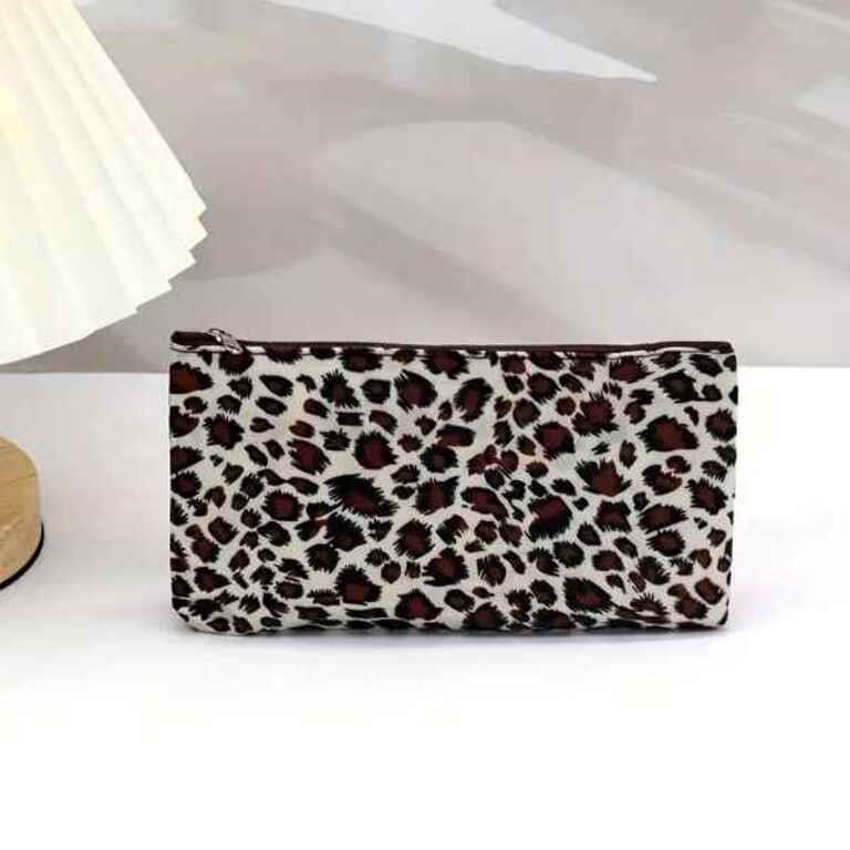 Leopard Travel Makeup Bag Cosmetic Bag, Large Capg