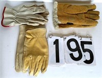 3 Pair of Leather gloves 1-L & 2-XL