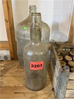 Glass Water Bottle 5 Gallon Marked Crisp Made In
