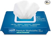 Inspire Adult Wet Wipes, Wash Cloths 8"x12" (50pk)