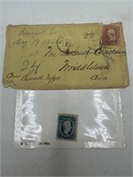 Antique $.03 and $.10 stamps