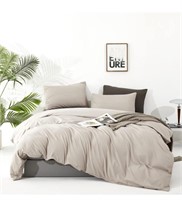 Karever Light Khaki Comforter Set King Size