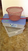 Storage tubs and laundry basket