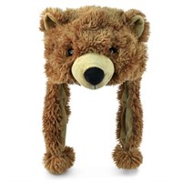 17 long  DolliBu Grizzly Bear Stuffed Animal Hat -