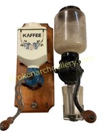 Two Wall Mount Coffee Grinders