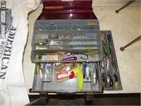 FISHING TACKLE BOX FULL OF LURES AND TACKLE