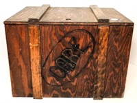 Hinged Top Wooden Box with Rope