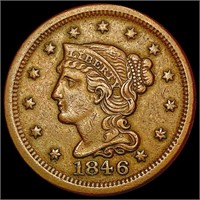 1846 Braided Hair Cent CLOSELY UNCIRCULATED