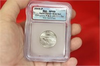 A Graded 2005-P Satin Finish West Virginia Quarter